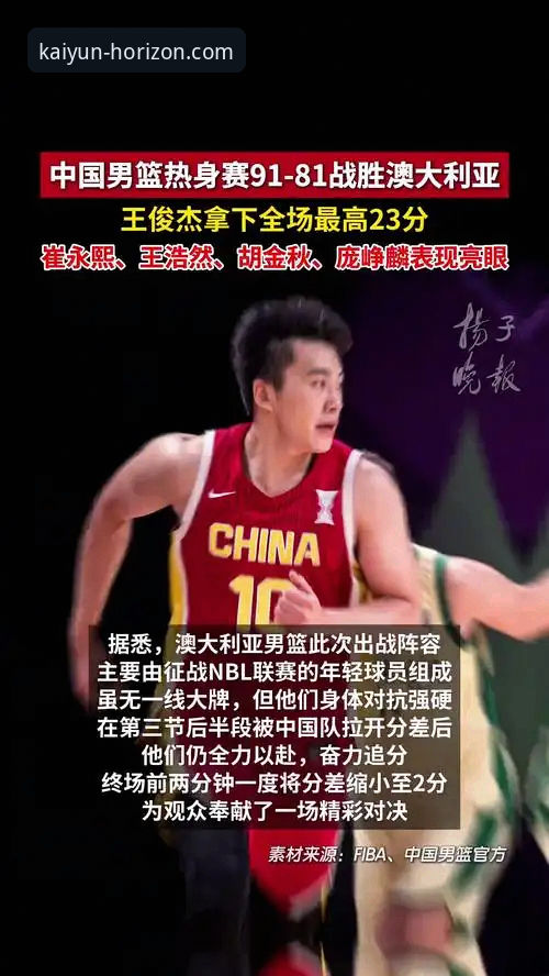 中国男篮91-81战胜澳大利亚热身赛解析与开云平台观赛操作教程